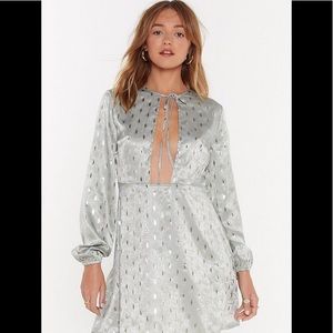 Glitters Like Gold Cut-Out Mini Dress